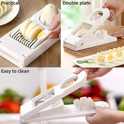 2 in 1 Egg Slicer Mushroom Tomato Cutter Kitchen Chopper Food Sectioning Tool
