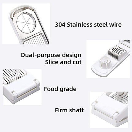 2 in 1 Egg Slicer Mushroom Tomato Cutter Kitchen Chopper Food Sectioning Tool