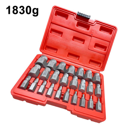 25PCS Damaged Screw Extractor Set Multi-Spline Easy Out Broken Bolt Remover