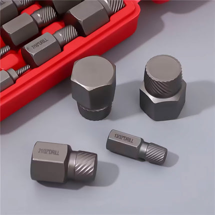 25PCS Damaged Screw Extractor Set Multi-Spline Easy Out Broken Bolt Remover
