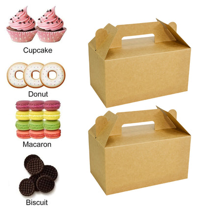 50PCS Fried Chicken Box Kraft Paper Takeaway Packaging Portable Food Container