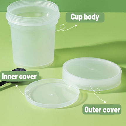 50pcs Dessert Packing Boxes 300ml 500ml Clear Takeout Cup Containers for Cake