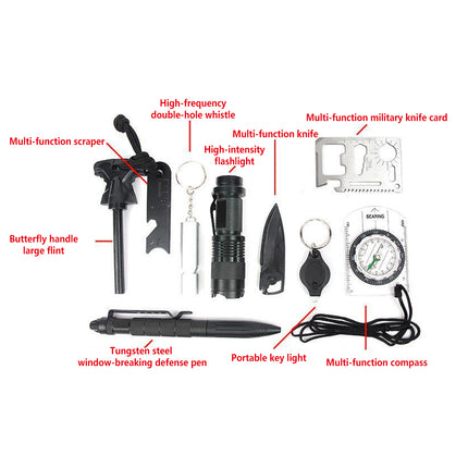 Emergency Survival Equipment Set Outdoor Sports Hiking Tactical Camping Tool Kit