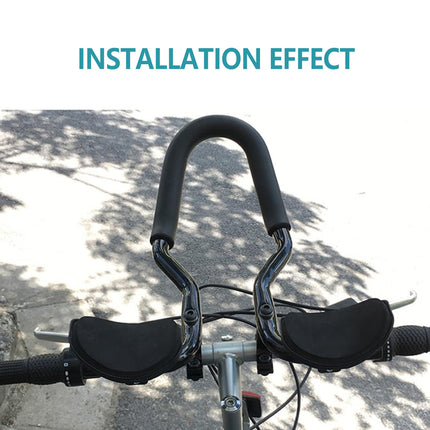 Aluminum Alloy TT Handlebar Integrated Rest Bar for Mountain Road Bike Cycling