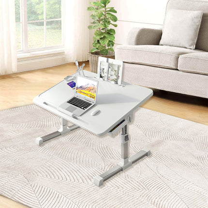Adjustable Laptop Bed Table Space Saving Sturdy Durable for Work and Study