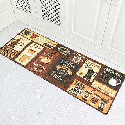 Printed Non Slip Door Floor Rug Mat Kitchen Bathroom Carpet Mat Water Absorbent