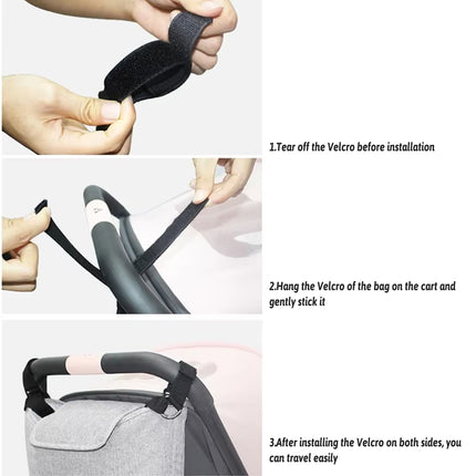 Stroller Hanging Organizer Bag Large Capacity Multi Purpose Storage Travel