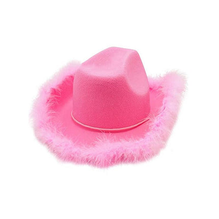 Pink Cowgirl Hat Cowboy Hat Felt Cowboy Costume Access Hat Play Dress Up Party - Aimall