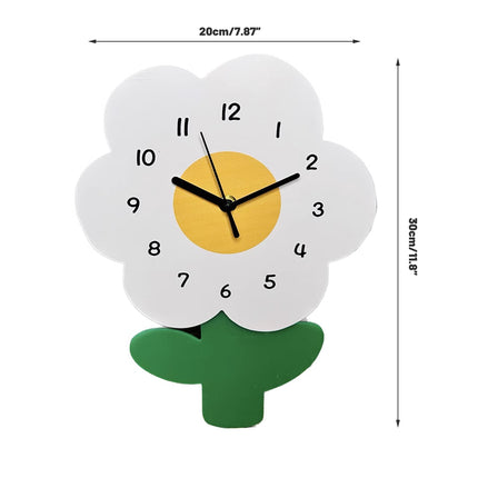 Flower Shape Wall Clock for Kitchen Living Room Bedroom Wall Decor Gift