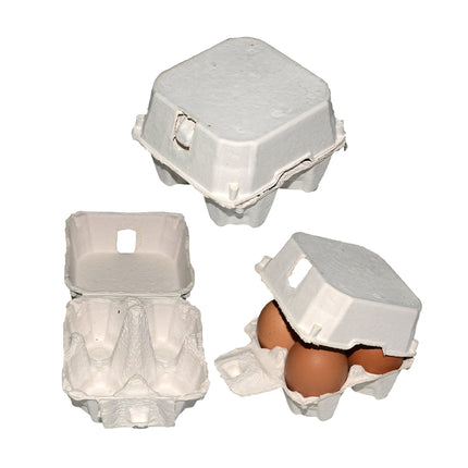 300PCS Paper Egg Tray 4 Slot Molded Pulp for Egg Packaging Use