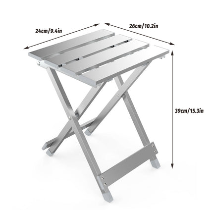 Lightweight Aluminum Alloy Folding Stool Portable for Camping Hiking Fishing