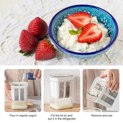 1100/1800ml Yogurt Whey Strainer with Stainless Steel Mesh for Yogurt Making Use