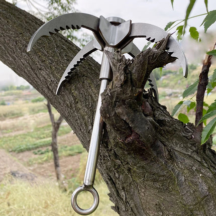 Outdoor Folding Grappling Hook Stainless Steel Claw Tool for Camping and Hiking