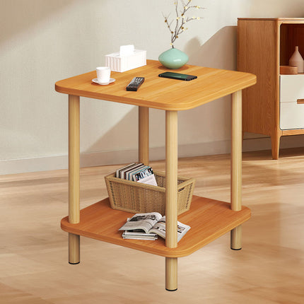 2 Tiers Night Stand Bedside Table Space Saving Durable for Bedroom Living Room