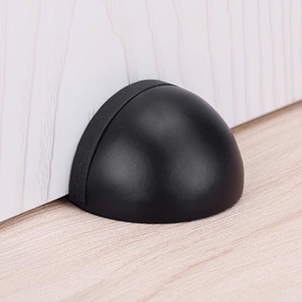45mm Round Floor Mount Door Stop Rubber Bumper Metal Base Holder Wall Protector