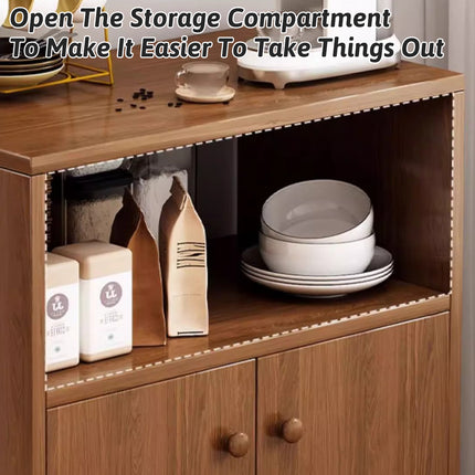 Solid Wood Color Tea Low Cabinet Sideboard New Multifunctional Home Kitchen