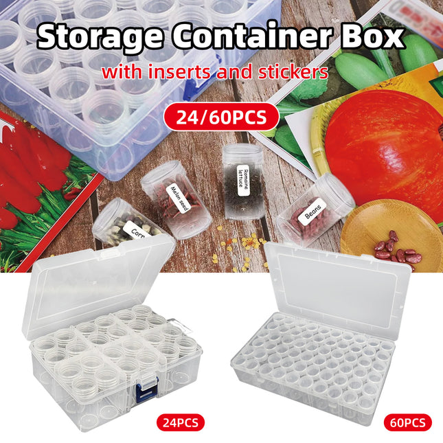 Jewelry Storage Box Set 24 60pcs Round Bottle Organizer For Beads Parts Crafts