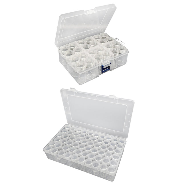 Jewelry Storage Box Set 24 60pcs Round Bottle Organizer For Beads Parts Crafts