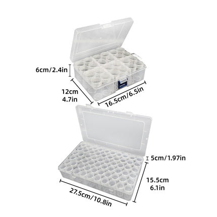 Jewelry Storage Box Set 24 60pcs Round Bottle Organizer For Beads Parts Crafts