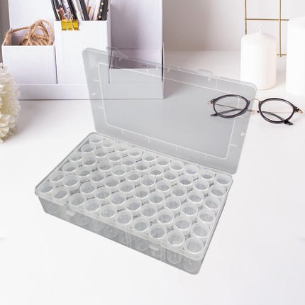 Jewelry Storage Box Set 24 60pcs Round Bottle Organizer For Beads Parts Crafts