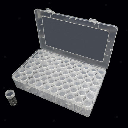 Jewelry Storage Box Set 24 60pcs Round Bottle Organizer For Beads Parts Crafts