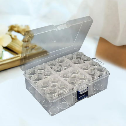 Jewelry Storage Box Set 24 60pcs Round Bottle Organizer For Beads Parts Crafts