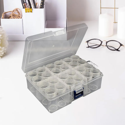 Jewelry Storage Box Set 24 60pcs Round Bottle Organizer For Beads Parts Crafts