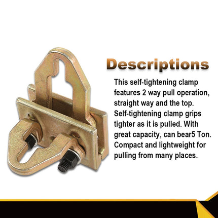 3Tons Auto Body Pulling Clamp Car Dent Repair Tool for Vehicle Panel Removal Use