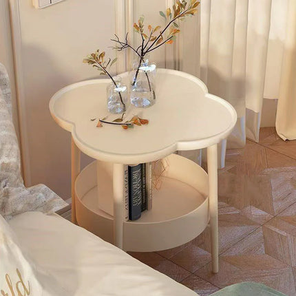 Double Layer Side Table Space Saving Durable Sturdy for Living Room Bedroom Use