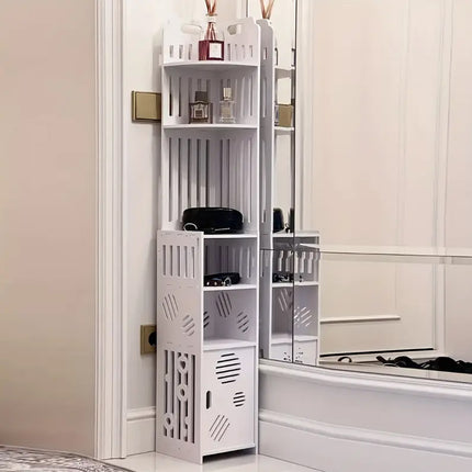Bathroom Corner Shelf  Large Capacity Multi-layer Storage Cabinet Floor Cabinet