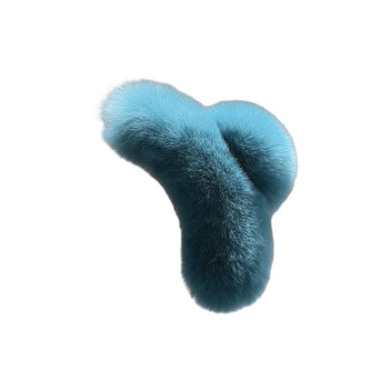 Large Plush Hair Claw Imitation Fur Big Shark Clip Faux Rabbit Fur Hair Clip - Aimall