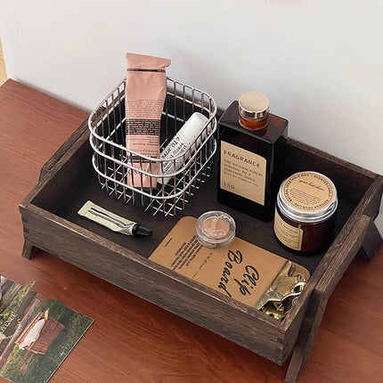 Household Small Solid Wood Tray Tea Tray Square Shapes Coffee Food Serving Tray