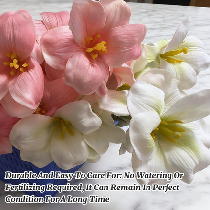 10PCS Artificial Tulip Realistic Fake Flowers for Home Office Wedding Decoration