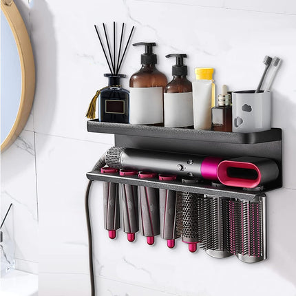 Wall Mounted Hair Styler Storage Rack for Dyson Airwrap No Drill Aluminium Holder