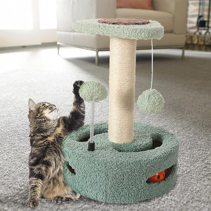 Cat Climbing Toy Small Jump Platform with Claw Scratching Board for Kittens Play