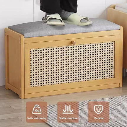 Shoe Cabinet and Seat Integrated Entrance Shoe Changing Stool Storage Organizer