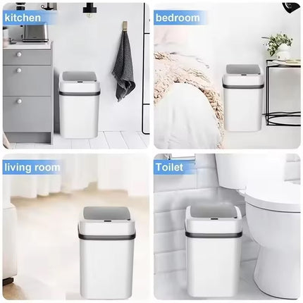 Automatic Sensor Trash Bin 12L Motion Kitchen Rubbish Can Touchless White