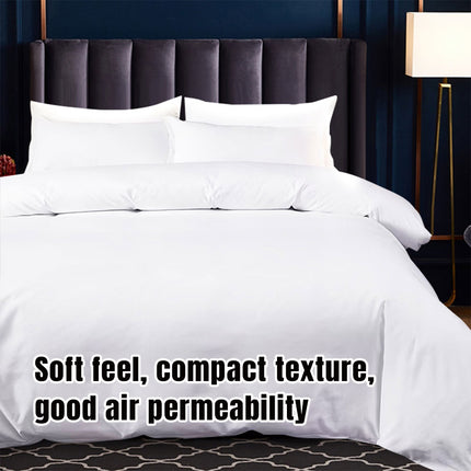Hotel Quality White Duvet Cover Soft Fabric Bedding Set for Bedroom Motel