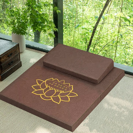 Meditation Cushion Zafu Prayer Mat For Zen Sitting Comfortable Non Slip Foldable