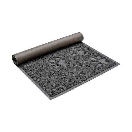 Pet Food Mat 2PCS Paw Print Design Non Slip Floor Feeding Mat for Dogs and Cats