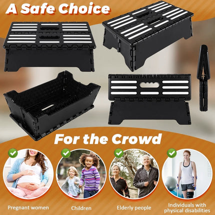 Portable Anti Slip Folding Step Stool Half Step Ladder for Elderly Seniors Use