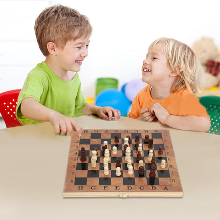 Wooden Chess Set Classic 39×39×4.5cm Portable Foldable Game Play