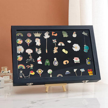 Dustproof Storage Box Peripheral Brooch Badge Display Case Jewellery Organizer