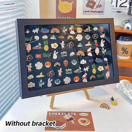 Dustproof Storage Box Peripheral Brooch Badge Display Case Jewellery Organizer