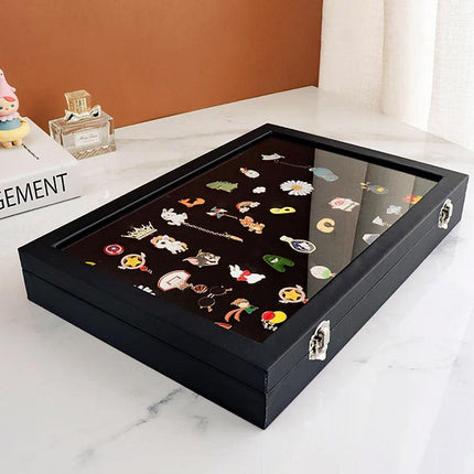 Dustproof Storage Box Peripheral Brooch Badge Display Case Jewellery Organizer