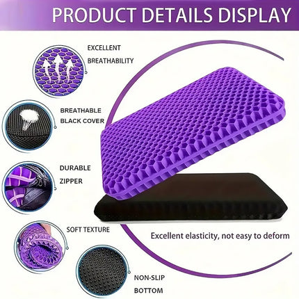 Seat Cushion Cooling Gel Honeycomb Thick Support Office Cushion Breathable