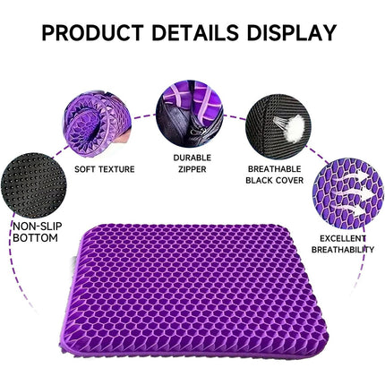 Seat Cushion Cooling Gel Honeycomb Thick Support Office Cushion Breathable