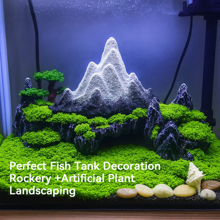 Snow Mountain Small Ornament Aquarium Decor Resin for Fish Tank Terrarium DIY