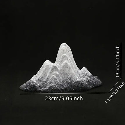 Snow Mountain Small Ornament Aquarium Decor Resin for Fish Tank Terrarium DIY
