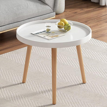 Simple Round Side Table Coffee Table for Living Room Sofa Side Space Saving